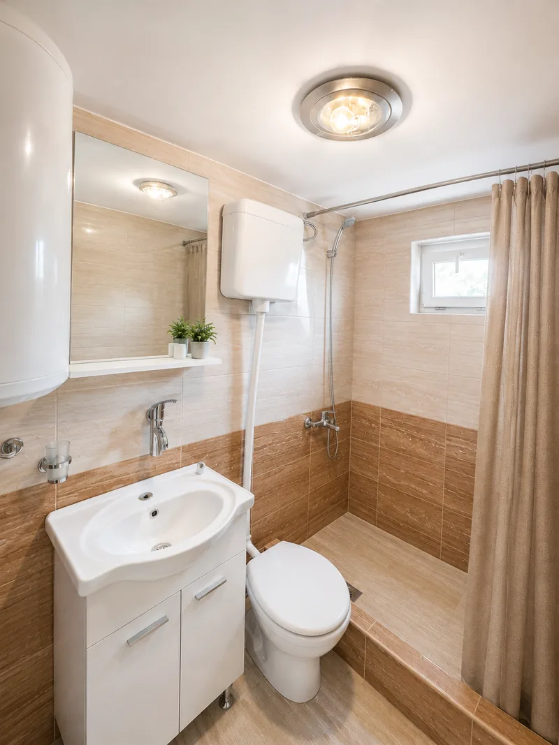Renovated bathroom with shower