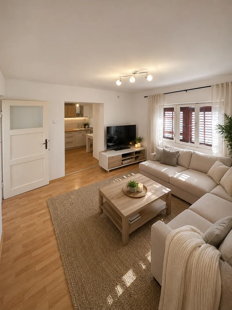 Visualization of the redesigned living room